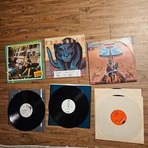 Lot of 3 Vintage 70s 80s Rock Vinyl - 999, Jebadiah, The Guitar Album PROMO